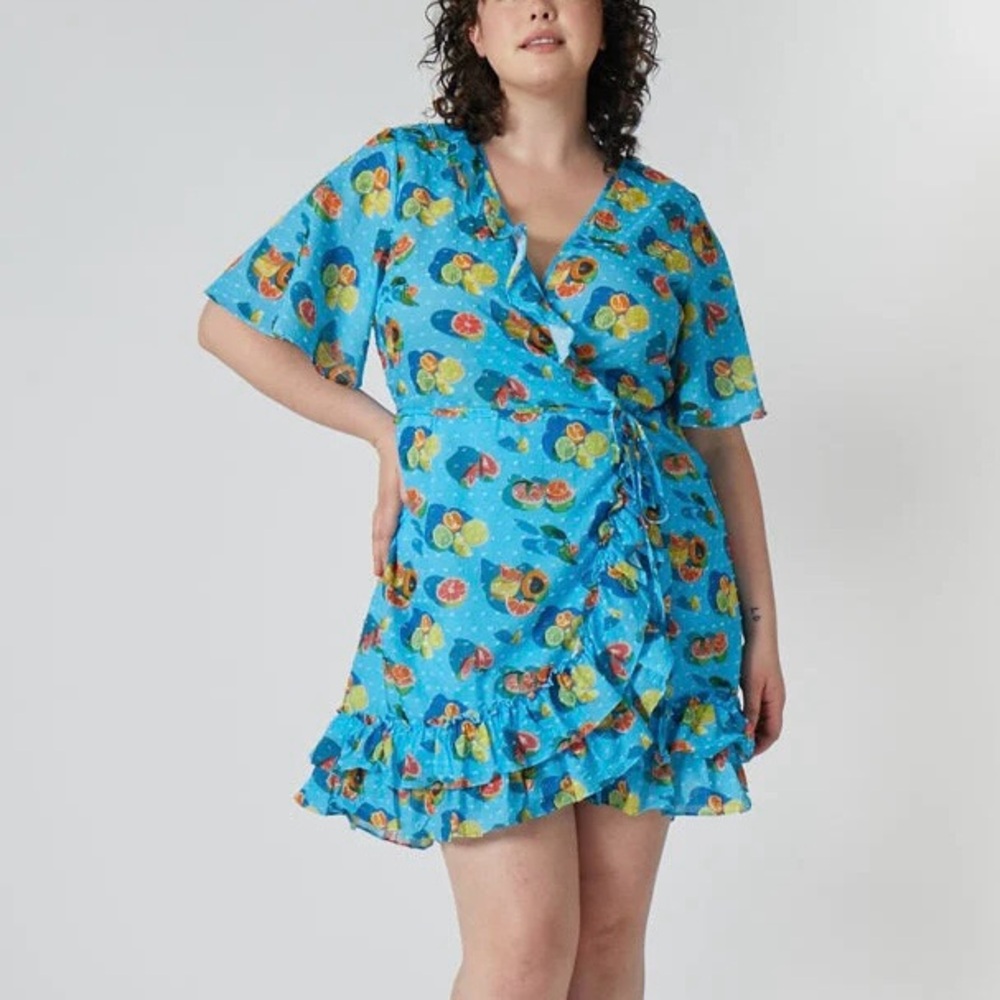 Rachel Antonoff citrus print wrap dress - Picture 4 of 11